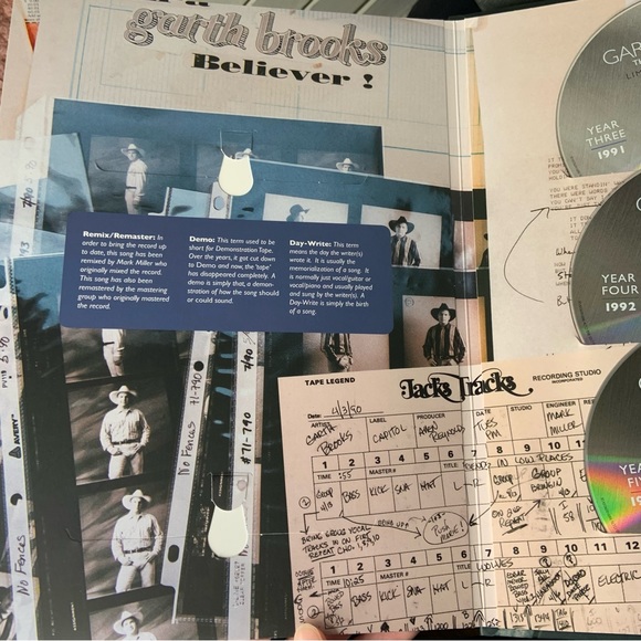 Garth Brooks The First Five Years Anthology Book and CD Disc Set Like New - Picture 8 of 12
